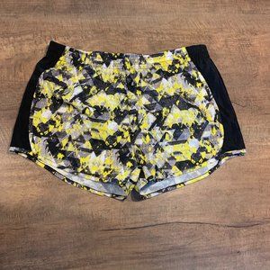 Activewear by Jennifer Lauren Shorts Size L Black & Yellow